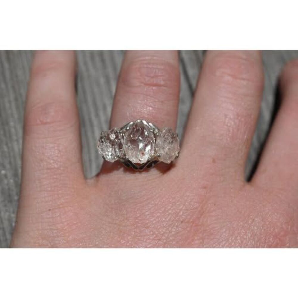 Natural Diamond Ring, Raw Diamond Ring, Uncut Diamond Ring, Engagement Ring